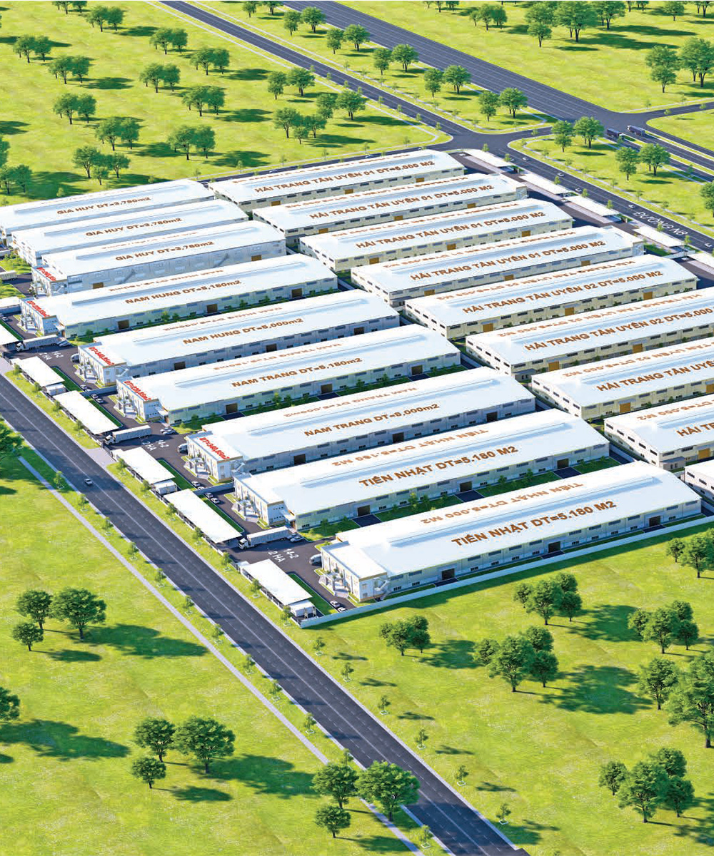 Nhà xưởng 20ha giai đoạn 2: 13ha Hải Trang Tân Uyên - Tiến Vinh - Tiến Nhật