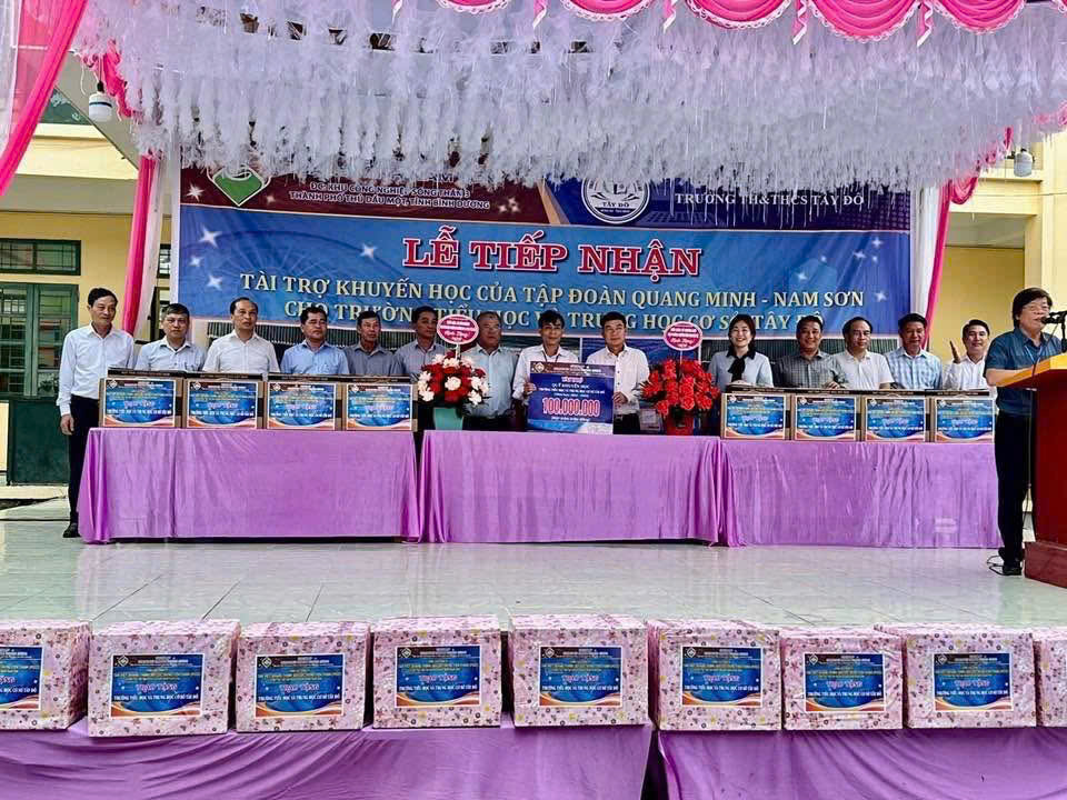 Group Quang Minh – Nam Sơn đồng hành cùng học sinh Trường TH&THCS Tây Đô